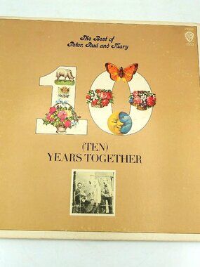 1970 Peter Paul & Mary Ten Years Together 12" Vinyl LP Record album w/ booklet